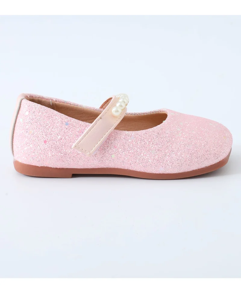 مارك وميا حذاء حفلات مارك وميا مزين باللؤلؤ واللمعان - وردي